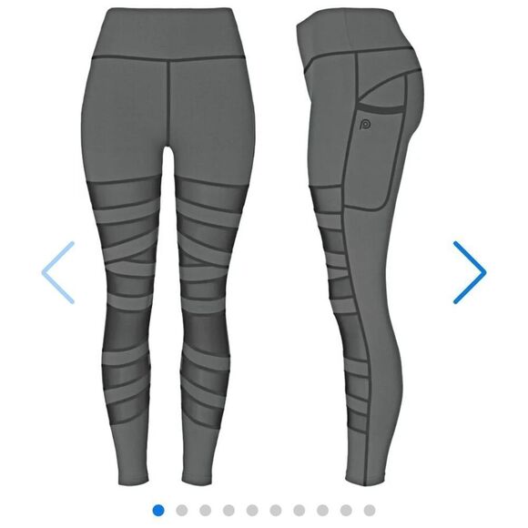 New POP Fit mesh insert bandage leggings heathered gray - Picture 2 of 10